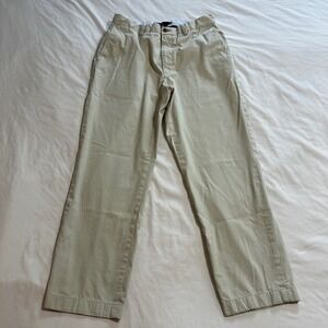 Tommy Hilfiger Mens 33x30 Khaki Chino Pants Tan Cotton Straight Leg 358111